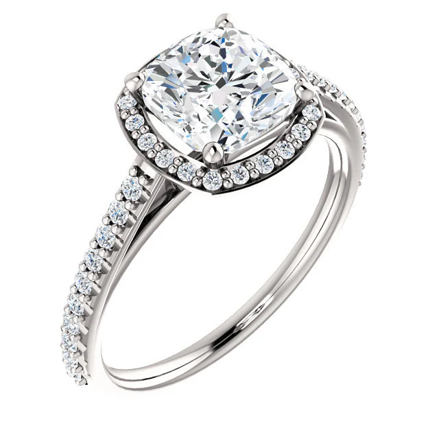 CZ Wedding Set, feat The Monique (Customizable Halo-Style) - Image 17
