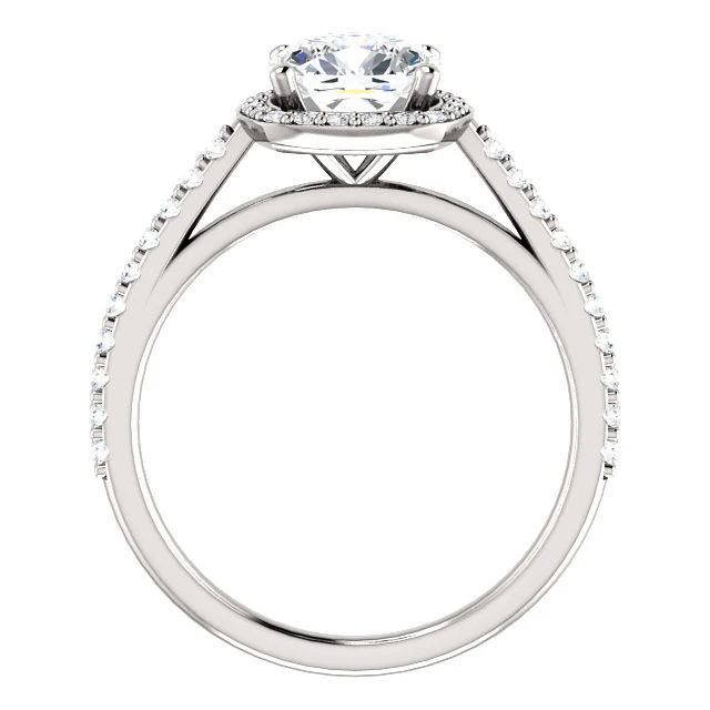 CZ Wedding Set, feat The Monique (Customizable Halo-Style) - Image 19