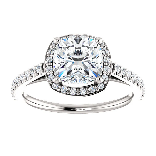 CZ Wedding Set, feat The Monique (Customizable Halo-Style) - Image 22