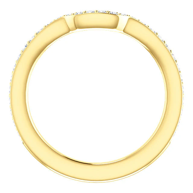 CZ Wedding Set, Style 04-24 feat The Katie engagement Ring (Customizable Bar Setting with Round Prong Accents) - Image 5