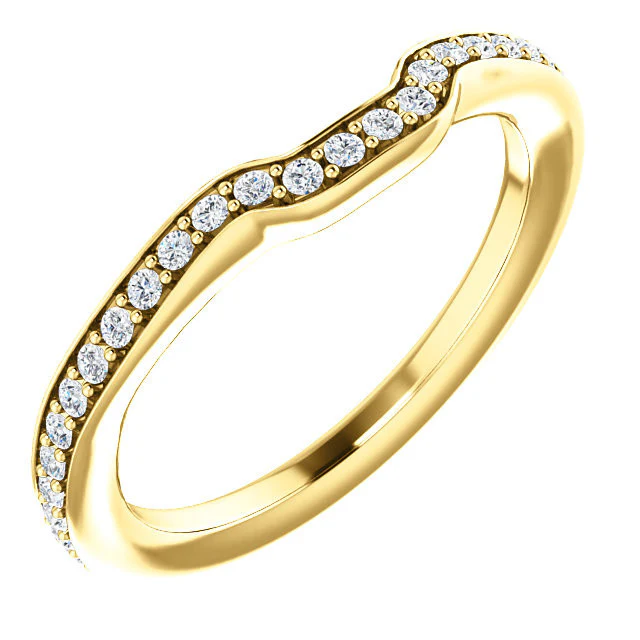 CZ Wedding Set, Style 04-24 feat The Katie engagement Ring (Customizable Bar Setting with Round Prong Accents) - Image 7