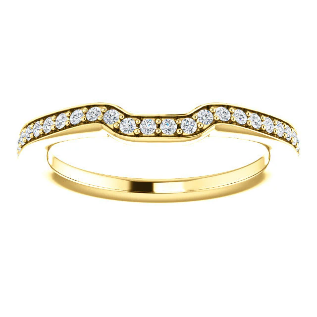 CZ Wedding Set, Style 04-24 feat The Katie engagement Ring (Customizable Bar Setting with Round Prong Accents) - Image 9