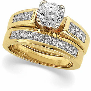 CZ Wedding Set, Style 12-658 featuring The Audra Engagement Ring (Customizable Princess Channel) - Image 3