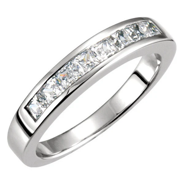 CZ Wedding Set, Style 12-658 featuring The Audra Engagement Ring (Customizable Princess Channel) - Image 4