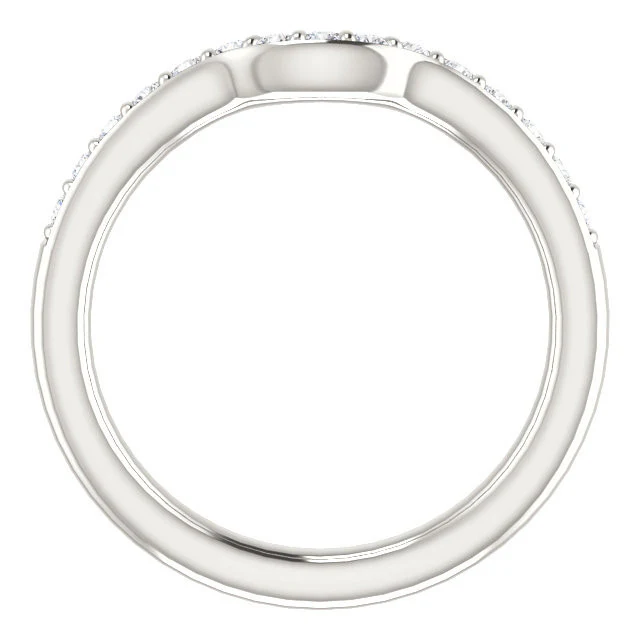A CZ Wedding Set, Style 03-98 feat The Pamela engagement ring (Customizable with Round Bar Setting) - Image 7