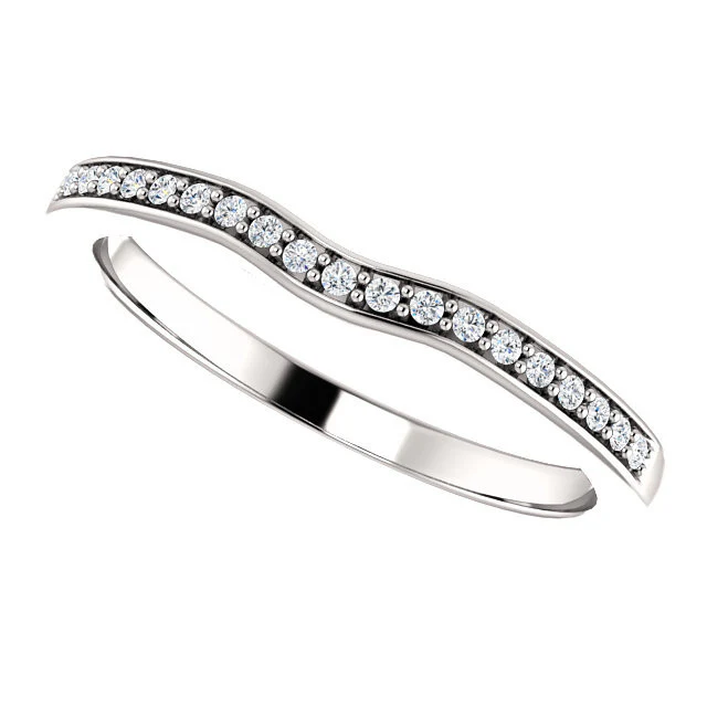 CZ Wedding Set, Style 05-37 feat The Rachelle engagement ring (Customizable Round Prong) - Image 19