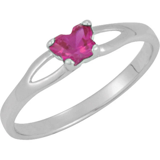 Cubic Zirconia Birthstone Ring- Customizable Butterfly Shaped CZ Birthstone Setting - Image 18