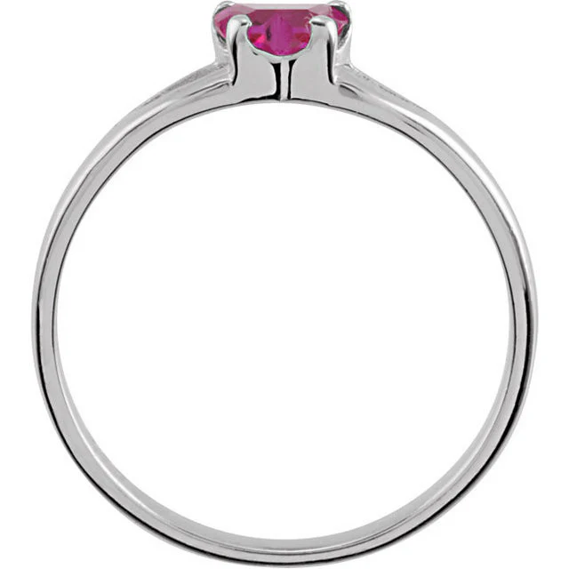 Cubic Zirconia Birthstone Ring- Customizable Butterfly Shaped CZ Birthstone Setting - Image 4