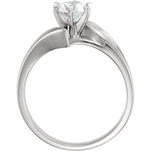Cubic Zirconia Engagement Ring- The Electra (Customizable Bypass Solitaire) - Image 3