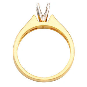 Cubic Zirconia Engagement Ring- The Hollie (Customizable 9-stone Cathedral Channel) - Image 3