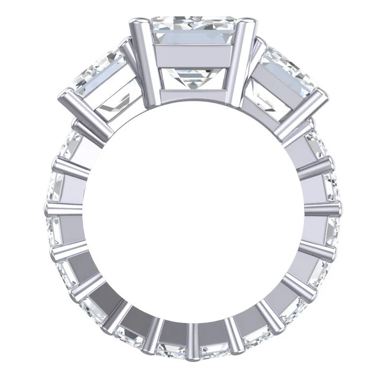Cubic Zirconia Engagement Ring- 10.75 TCW Celebrity Replica Ciara's Ring - Image 7