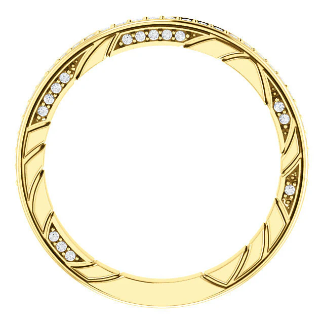 Cubic Zirconia Anniversary Ring Band, Style 12-461 (0.25 TCW Round Prong) - Image 3