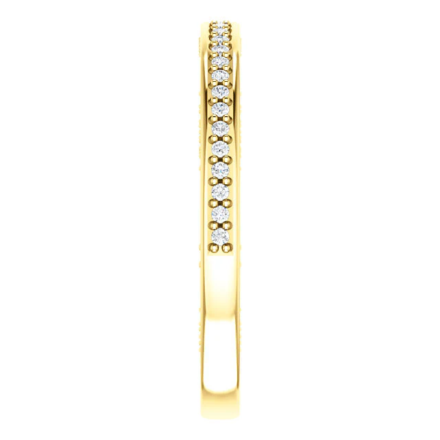 Cubic Zirconia Anniversary Ring Band, Style 12-461 (0.25 TCW Round Prong) - Image 5