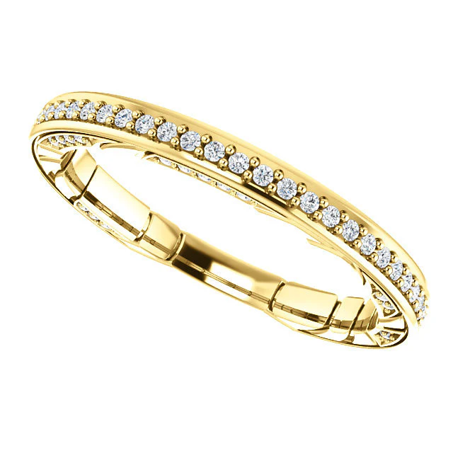 Cubic Zirconia Anniversary Ring Band, Style 12-461 (0.25 TCW Round Prong) - Image 6