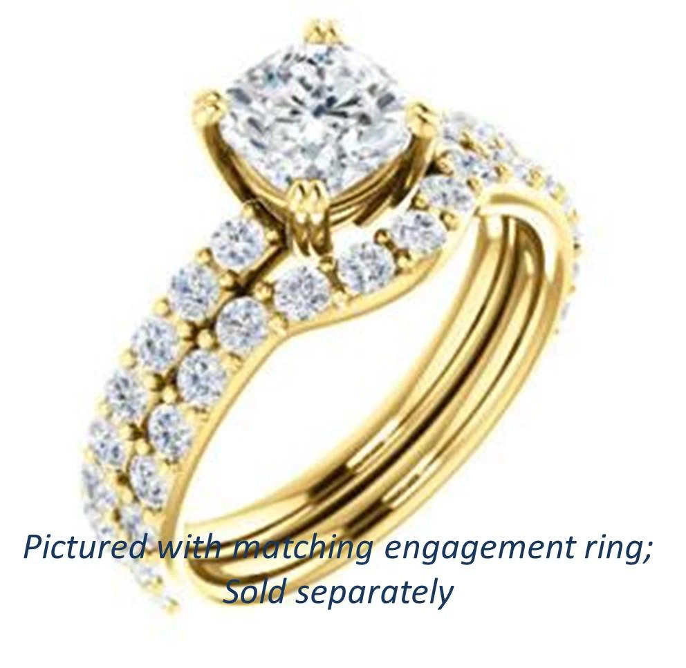 Cubic Zirconia Anniversary Ring Band, Style 122-189 (Chandita Matching Band) - Image 9