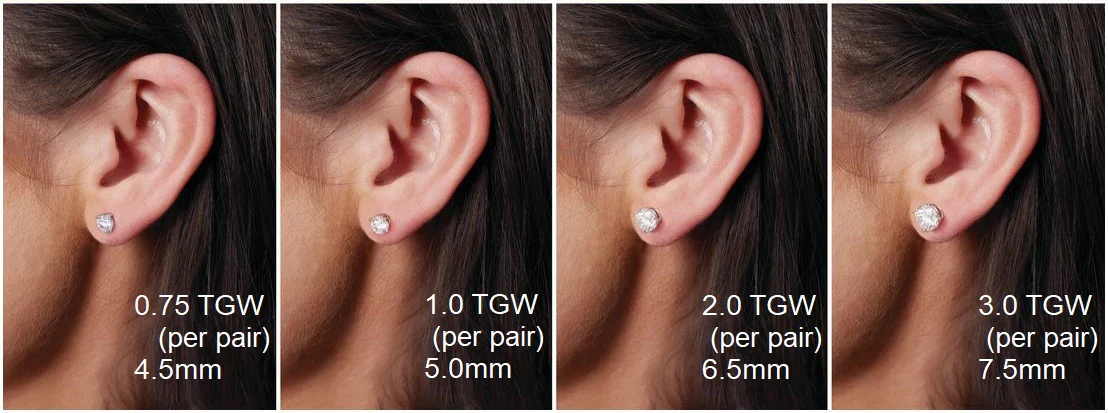 Cubic Zirconia Earrings-  Customizable 4 Prong Round CZ Stud Earring Set With Screw Back - Image 3
