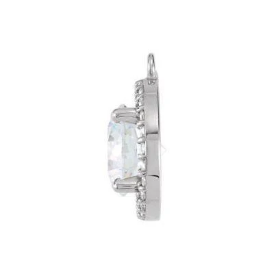 Cubic Zirconia Earrings- Round Halo-Styled Dangle - Image 4
