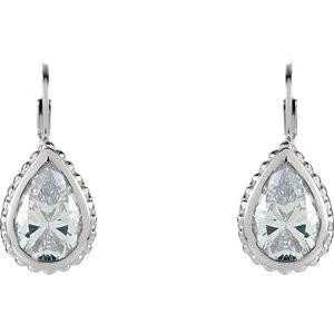 Cubic Zirconia Earrings- Sterling Silver Cubic Zirconia - Image 3