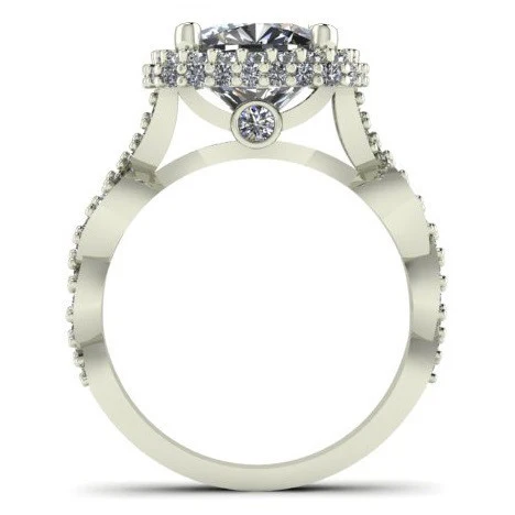 Cubic Zirconia Engagement Ring- 4.15 TCW Celebrity Replica Kaitlyn Bristowe's Ring - Image 3