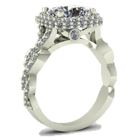Cubic Zirconia Engagement Ring- 4.15 TCW Celebrity Replica Kaitlyn Bristowe's Ring - Image 5