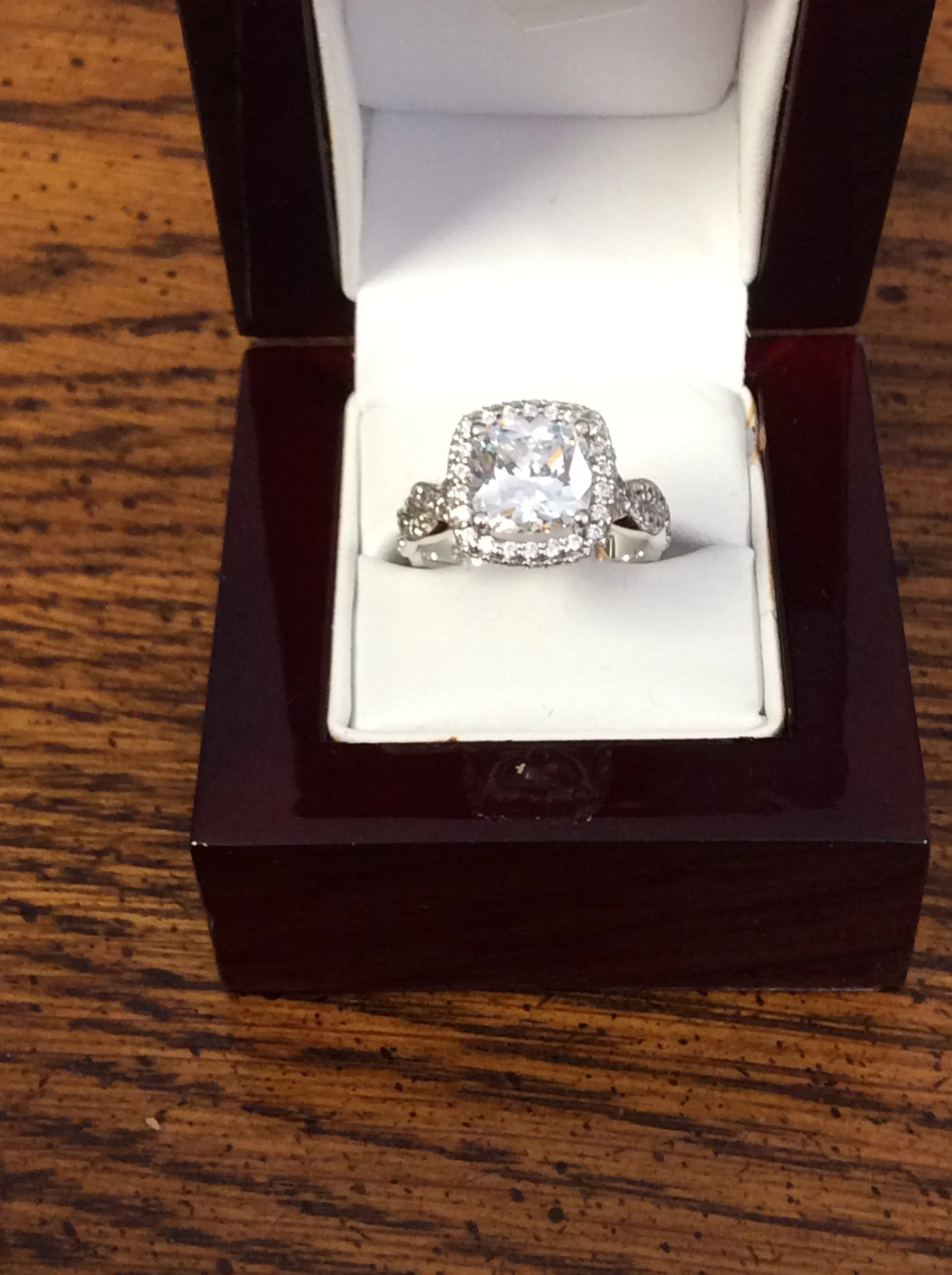 Cubic Zirconia Engagement Ring- 4.15 TCW Celebrity Replica Kaitlyn Bristowe's Ring - Image 9