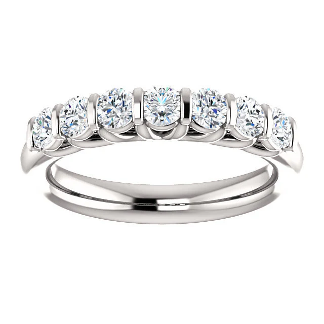 Cubic Zirconia Anniversary Ring Band, Style 122-615 (Customizable Round Cut) - Image 3