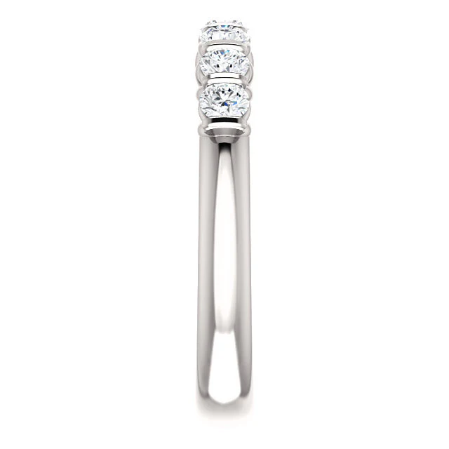 Cubic Zirconia Anniversary Ring Band, Style 122-615 (Customizable Round Cut) - Image 4