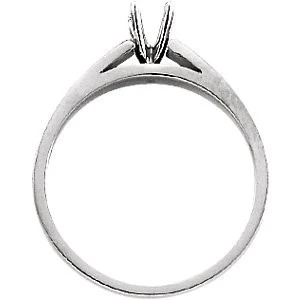 Cubic Zirconia Engagement Ring- The Abby (Customizable Tapered Band Solitaire) - Image 3