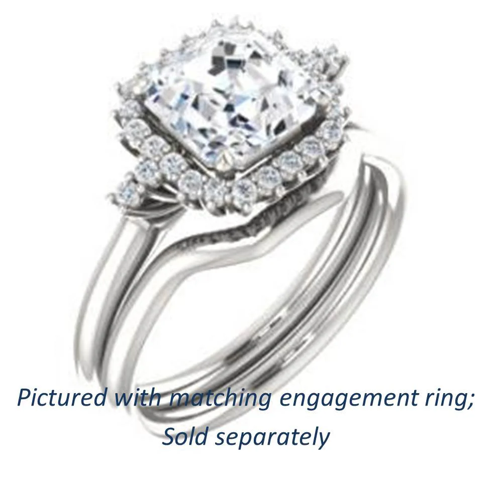 Cubic Zirconia Engagement Ring- The Amy Kiara (Customizable Asscher Cut) - Image 7