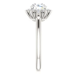 Cubic Zirconia Engagement Ring- The Amy Kiara (Customizable Round Cut) - Image 5