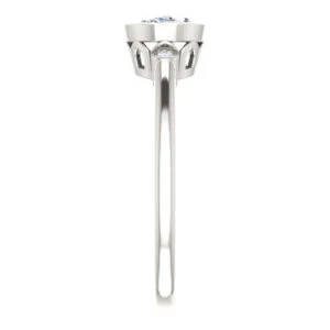 Cubic Zirconia Engagement Ring- The Analise (Customizable Oval Cut) - Image 5