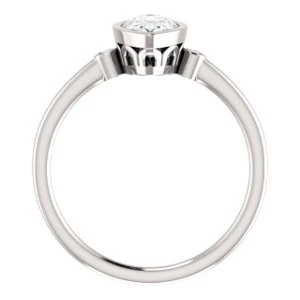 Cubic Zirconia Engagement Ring- The Analise (Customizable Pear Cut) - Image 3