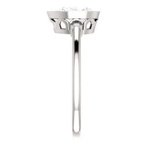 Cubic Zirconia Engagement Ring- The Analise (Customizable Pear Cut) - Image 5