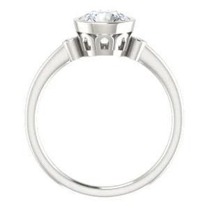 Cubic Zirconia Engagement Ring- The Analise (Customizable Round Cut) - Image 3