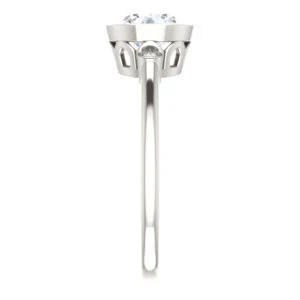 Cubic Zirconia Engagement Ring- The Analise (Customizable Round Cut) - Image 5