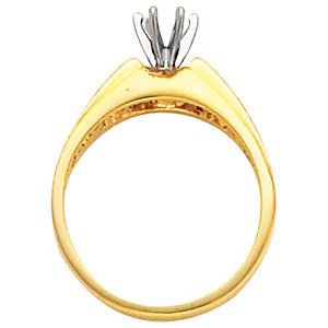 Cubic Zirconia Engagement Ring- The Billie (Customizable 7-stone with Round Channel) - Image 3