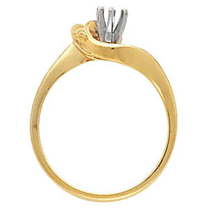 Cubic Zirconia Engagement Ring- The Brandie (Customizable 10-stone with Round Channel and Horseshoe Motif) - Image 3