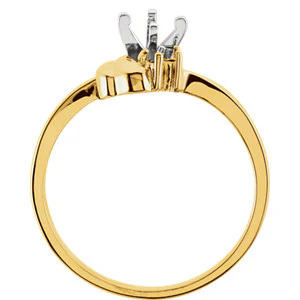 Cubic Zirconia Engagement Ring- The Brenna (Customizable 3-stone with Love Knots Artisan Band) - Image 3