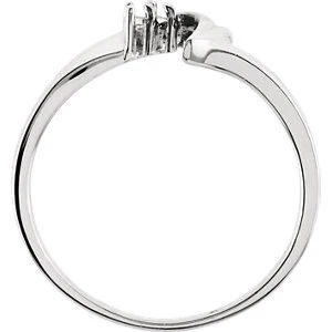 Cubic Zirconia Engagement Ring- The Brenna (Customizable 3-stone with Love Knots Artisan Band) - Image 4
