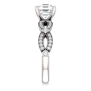 Cubic Zirconia Engagement Ring- The Catalina (Customizable Asscher Cut) - Image 5