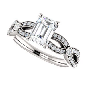 Cubic Zirconia Engagement Ring- The Catalina (Customizable Radiant Cut) - Image 11