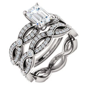 Cubic Zirconia Engagement Ring- The Catalina (Customizable Radiant Cut) - Image 12