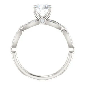Cubic Zirconia Engagement Ring- The Catalina (Customizable Round Cut) - Image 3