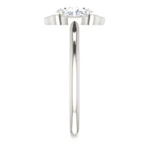 Cubic Zirconia Engagement Ring- The Charleze Isabella (Customizable Oval Cut) - Image 5
