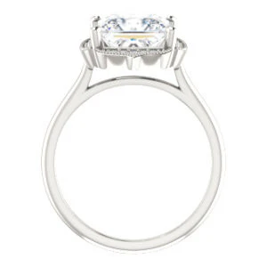 Cubic Zirconia Engagement Ring- The Charleze Isabella (Customizable Princess Cut) - Image 3