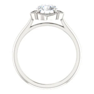Cubic Zirconia Engagement Ring- The Charleze Isabella (Customizable Round Cut) - Image 3