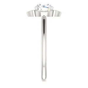 Cubic Zirconia Engagement Ring- The Charleze Isabella (Customizable Round Cut) - Image 5