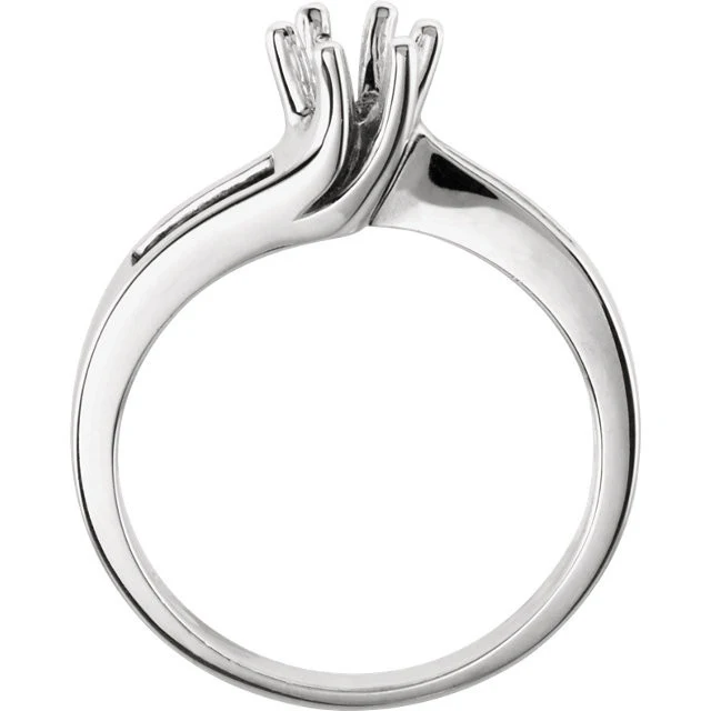 Cubic Zirconia Engagement Ring- The Margaret Mary (0.47 Carat Round or Asscher Cut 7-stone Vintage Channel) - Image 3