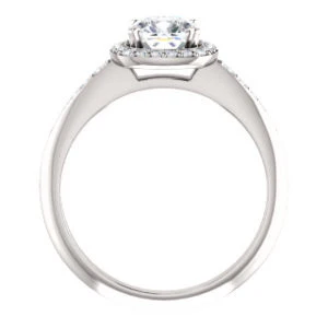 Cubic Zirconia Engagement Ring- The Maxine (Customizable Cushion Cut) - Image 3