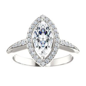 Cubic Zirconia Engagement Ring- The Maxine (Customizable Marquise Cut) - Image 4